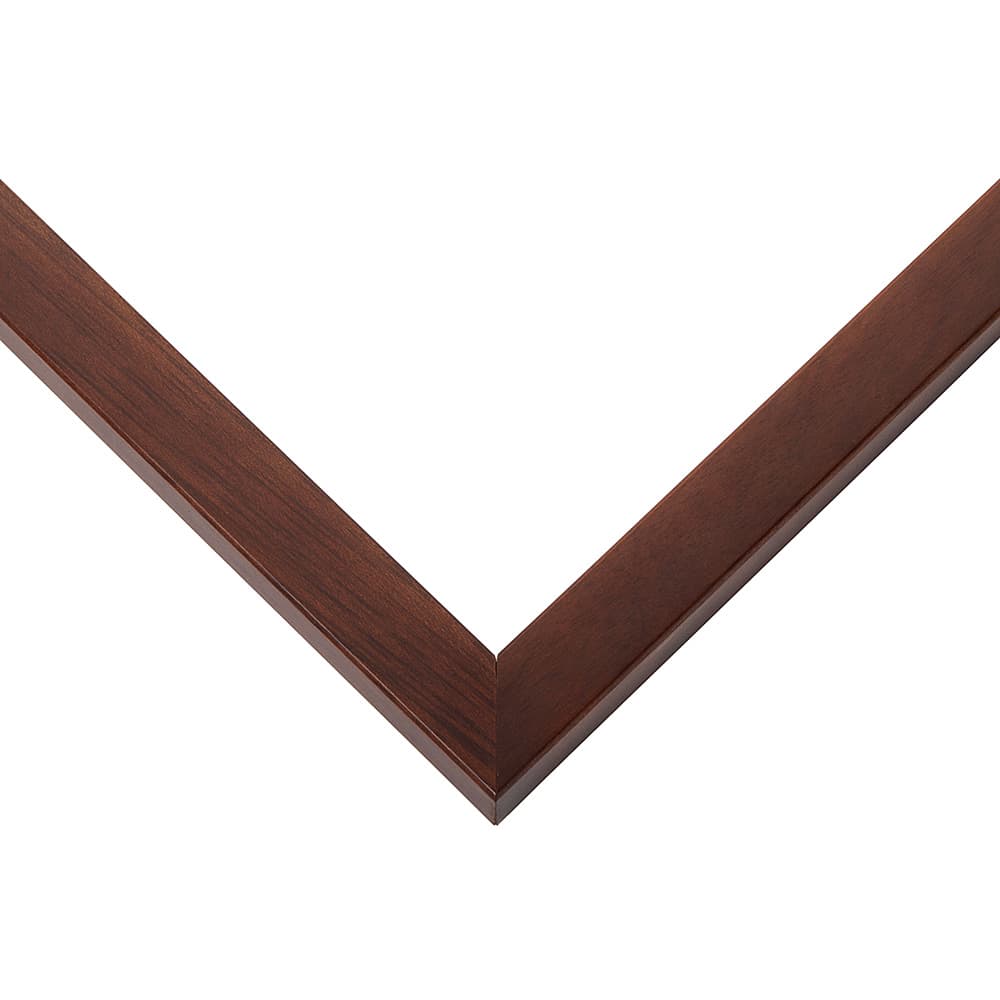 Brown Picture Frame corner detail showing rich brown finish with natural wood grain and precision mitered joint in 0.75 inch profile