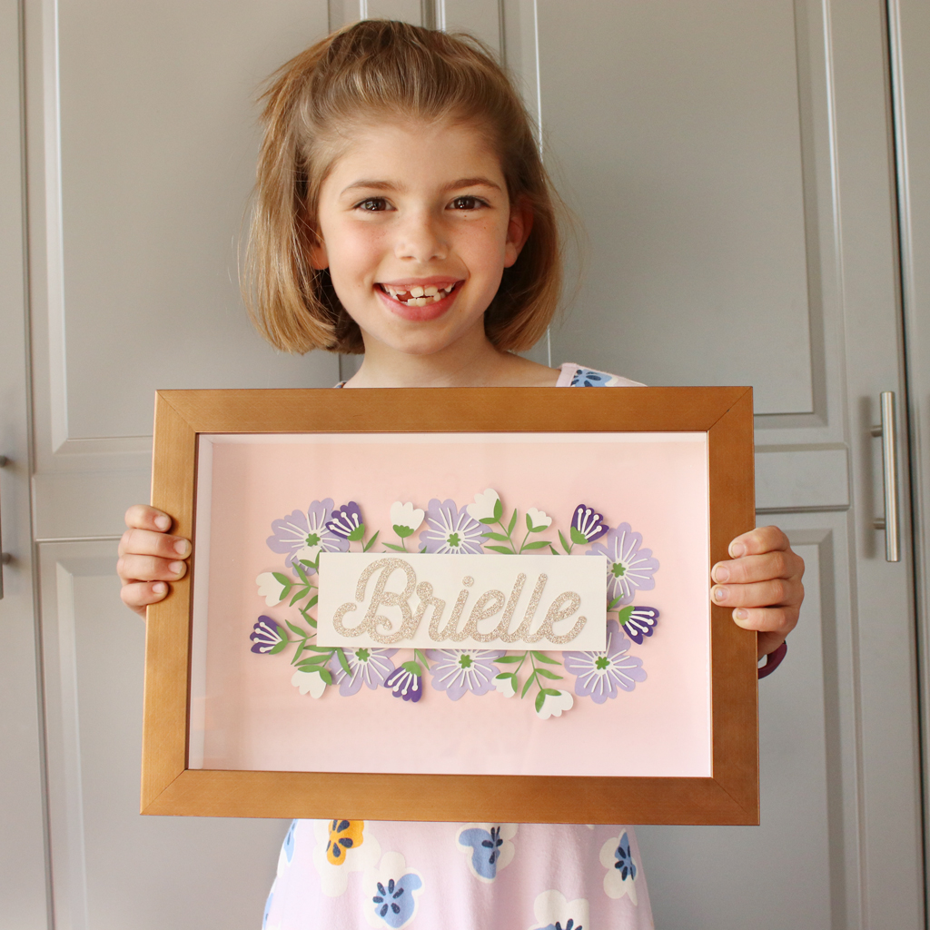 DIY Layered Paper Shadow Box With Girl