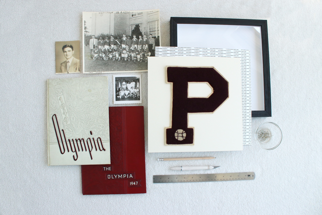 mounting supplies for varsity letter shadow box